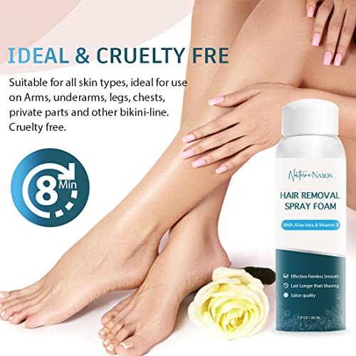 NATURE NATION Hair Removal Spray Foam with Aloe Vera - Image 4
