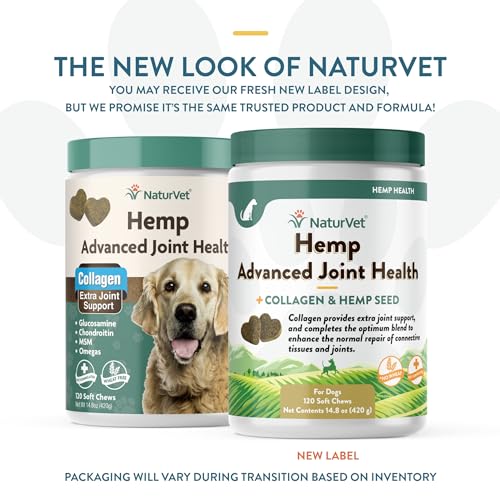 NaturVet Hemp Joint Health Dog Supplement Chews, 120 Ct - Image 2