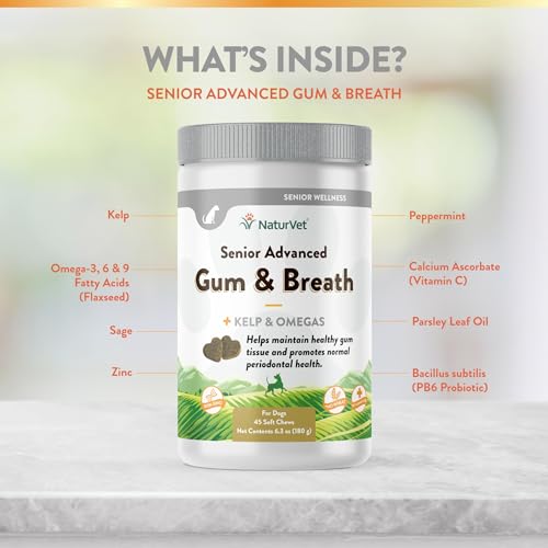 NaturVet Senior Advanced Gum & Breath Supplement - 45 Ct - Image 5