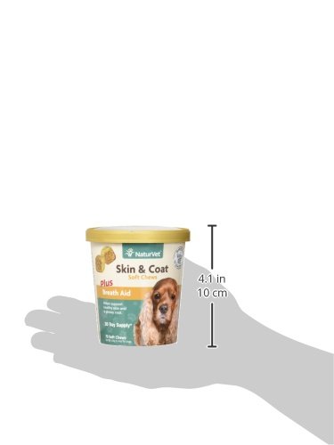 NaturVet Skin And Coat Plus Breath Aid Chews - Image 3