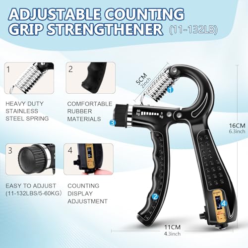 Navona Grip Strength Trainer Kit, Hand Gripper - Image 2