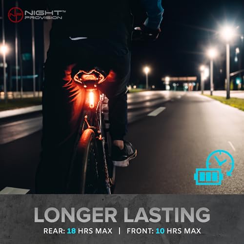 NP NIGHT PROVISION BX-500 Bike Light Set - Rechargeable USB-C Lights - Image 3