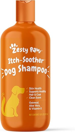 Zesty Paws Oatmeal Aloe Dog Shampoo - Vanilla Bean