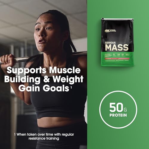 Optimum Nutrition Mass Strawberry Weight Gain Protein Powder - Image 5
