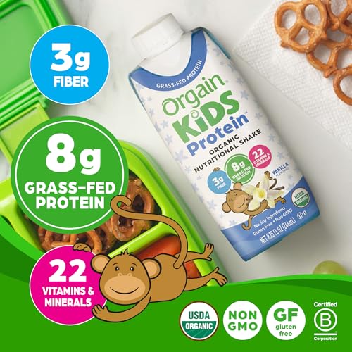Orgain Kids Vanilla Nutritional Protein Shake, 8.25 - Image 4