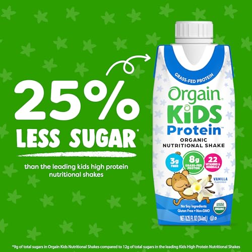 Orgain Kids Vanilla Nutritional Protein Shake, 8.25 - Image 5