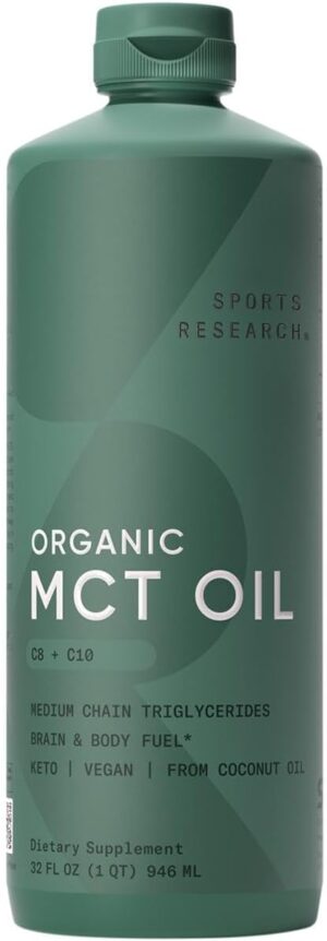 Sports Research Organic MCT Oil – Keto & Vegan
