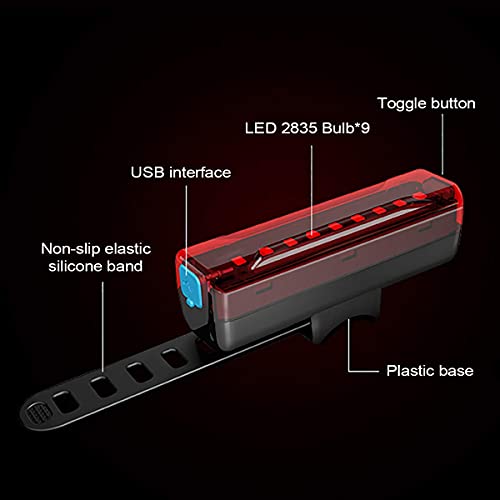 Ovetour USB Rechargeable Bike Tail Light 2 Pack - Image 5