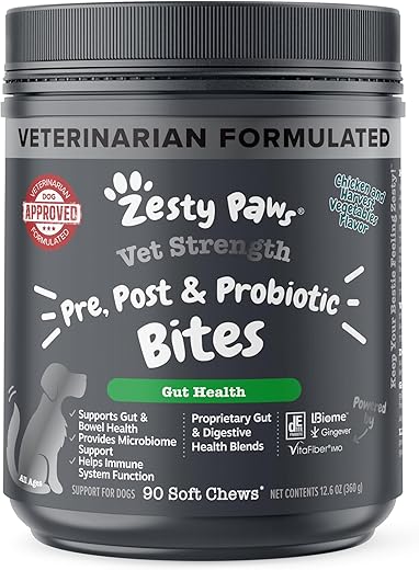 Zesty Paws Probiotics For Dogs - Digestive Enzymes Supplement