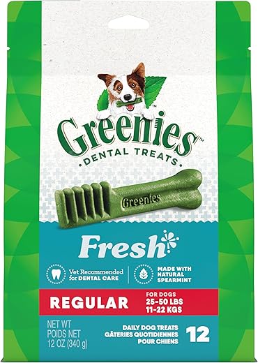 Greenies Regular Dental Care Dog Treats, Fresh Flavor
