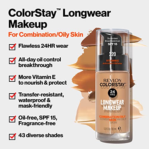REVLON ColorStay Foundation, Medium-Full Coverage, Buff 150 - Image 3