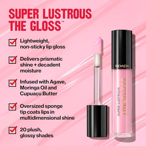 REVLON Lip Gloss, Super Lustrous, 215 Super Natural - Image 3