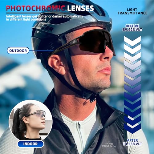 ROCKBROS Photochromic Sports Sunglasses UV Protection - Image 2