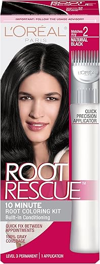 L'Oreal Paris Root Rescue Hair Color, 2 Natural Black