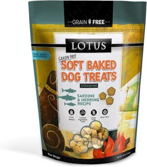 Lotus Soft Baked Sardine Herring Treats, 10 Ounce