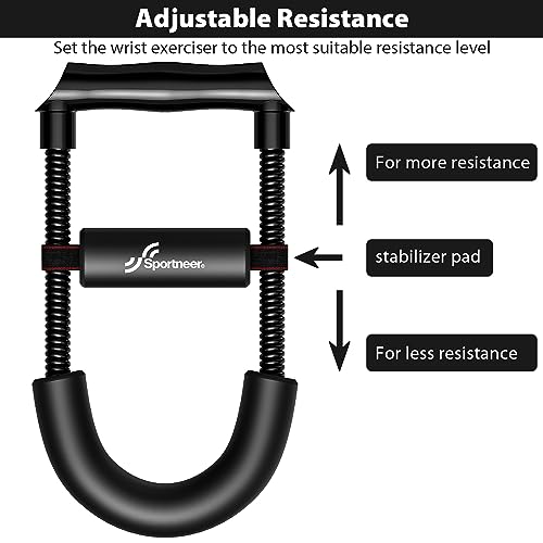 Sportneer Wrist Strengthener Forearm Exerciser With Adjustable Tension - Image 3