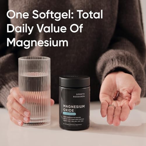 Sports Research Magnesium Oxide With Coconut Oil Softgels - Image 5