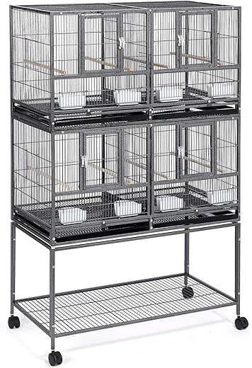 Yaheetech Stackable Divided Breeder Bird Cage