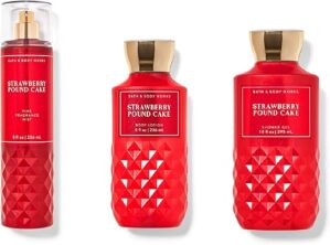 Bath & Body Works Strawberry Pound Cake Daily Trio Set