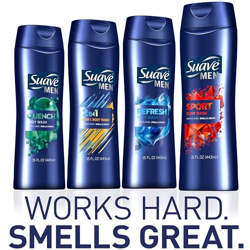 Suave Men Moisturizing Body & Face Wash, Cedarwood Mandarin Scent - Image 5