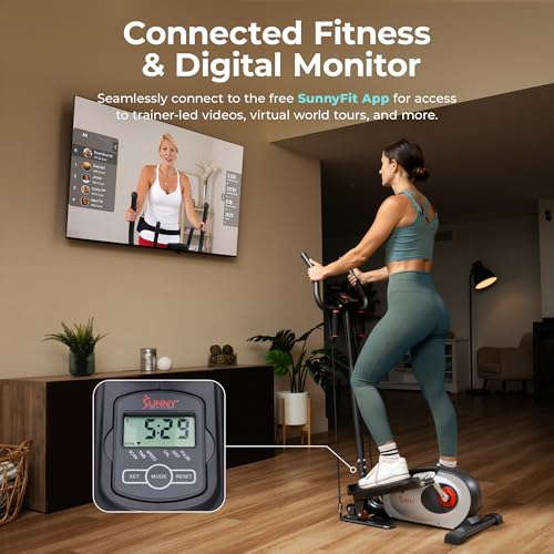 Sunny Health & Fitness 2 In 1 Sit/Stand Mini Elliptical - Image 3