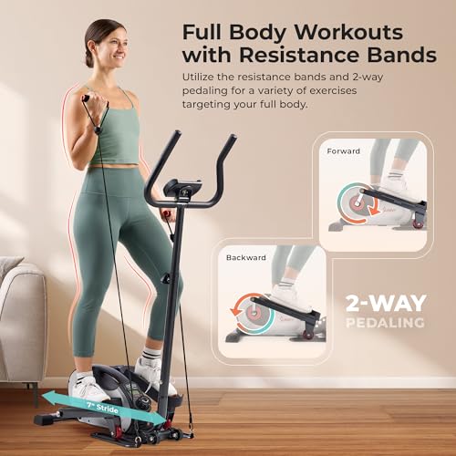 Sunny Health & Fitness 2 In 1 Sit/Stand Mini Elliptical - Image 4