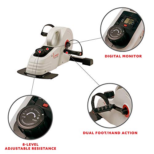 Sunny Health & Fitness Dual Function Under Desk Pedal Exerciser - Image 4
