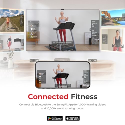 Sunny Health & Fitness Premium Foldable Treadmill With Auto Incline - Image 3
