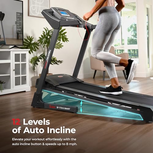 Sunny Health & Fitness Premium Foldable Treadmill With Auto Incline - Image 2