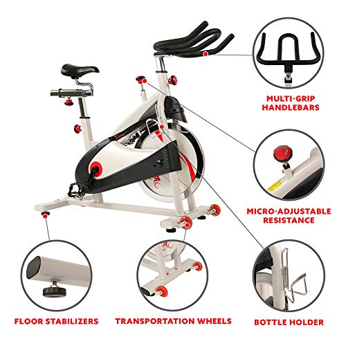 Sunny Health & Fitness Premium Indoor Cycling Exercise Bike - Image 4