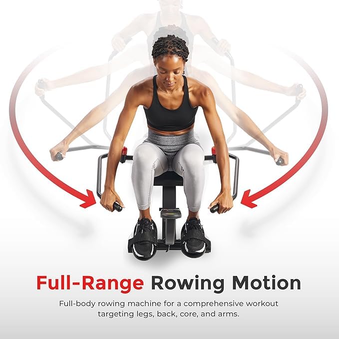 Sunny Health & Fitness Smart Compact Full Motion Rowing Machine - Image 2