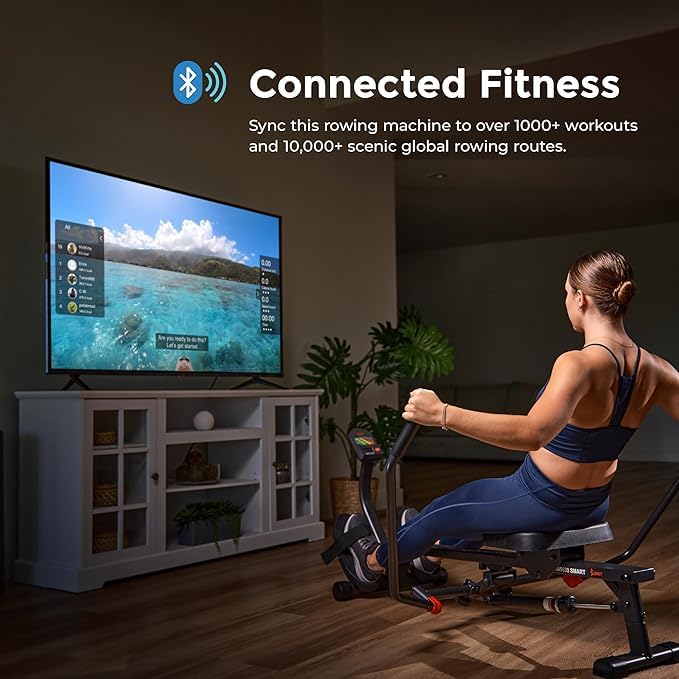 Sunny Health & Fitness Smart Compact Full Motion Rowing Machine - Image 3