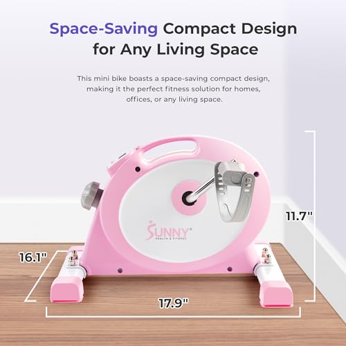 Sunny Health & Fitness Smart Exercise Bike & Under Desk Pedal Exerciser - Image 3