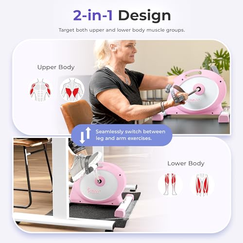 Sunny Health & Fitness Smart Exercise Bike & Under Desk Pedal Exerciser - Image 2