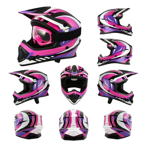 TCMT Kids Full-Face ATV Motorcycle Helmet With Goggles+Gloves - Image 3