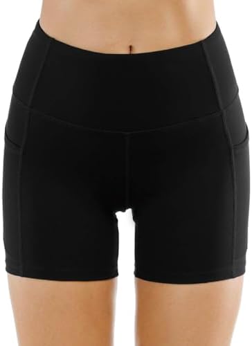 THE GYM PEOPLE High Waist Women's Yoga Shorts With Pockets - Image 2