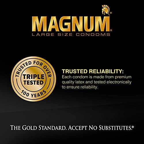 TROJAN Magnum XL Lubricated Latex Condoms (12 Count) - Image 4