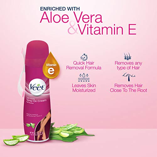 Veet Spray On Hair Removal Cream, 5.1 oz - Image 3