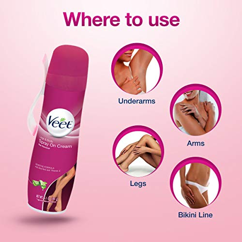 Veet Spray On Hair Removal Cream, 5.1 oz - Image 5