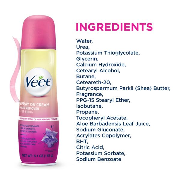 Veet Spray On Hair Removal Cream, 5.1 oz - Image 2