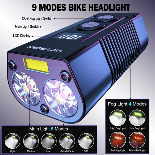 VICTAGEN Bike Lights 5000 Lumens 3LED - Image 2