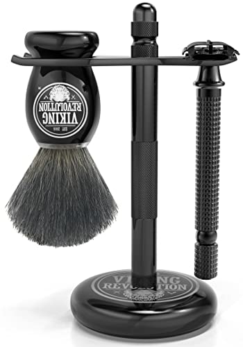 Viking Revolution Black Safety Razor And Brush Stand - Image 3