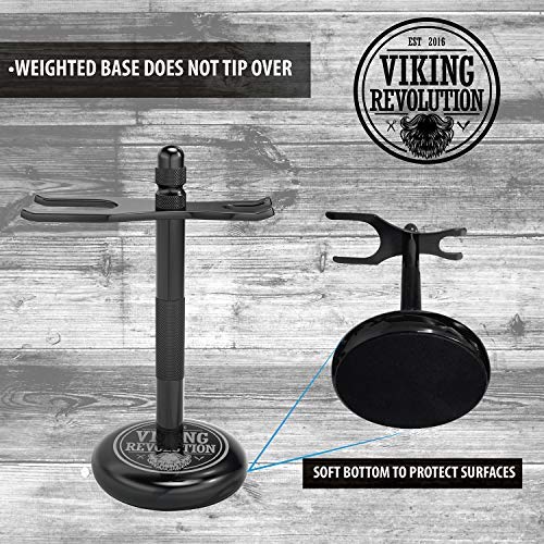 Viking Revolution Black Safety Razor And Brush Stand - Image 4