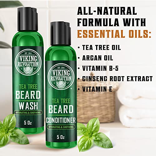 Viking Revolution Tea Tree Beard Wash & Conditioner Set - Image 3