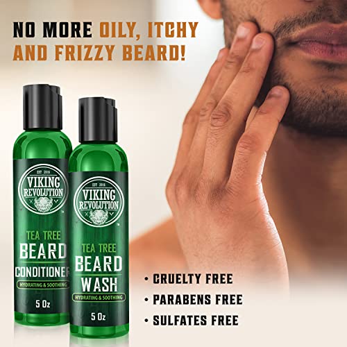 Viking Revolution Tea Tree Beard Wash & Conditioner Set - Image 2