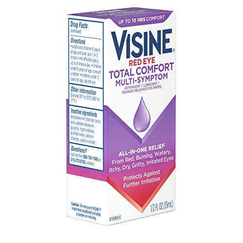 Visine Red Eye Total Comfort Eye Drops, Pack Of 4 - Image 3