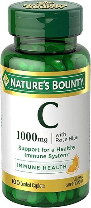 Nature’s Bounty Vitamin C + Rose Hips, 1000mg Caplets