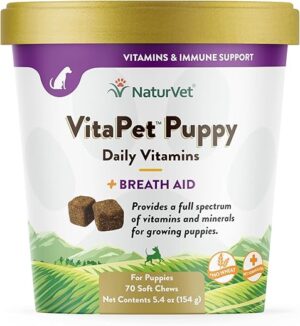 NaturVet VitaPet Puppy Daily Vitamins – Breath Aid