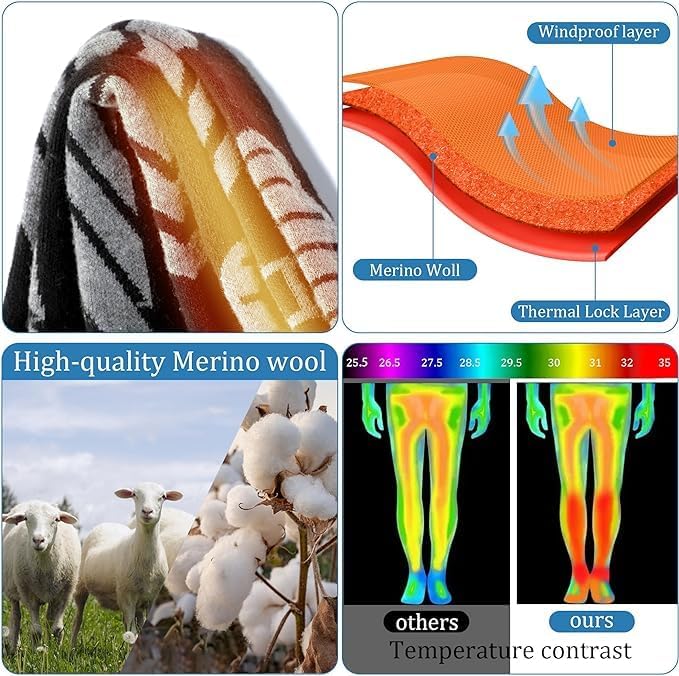 wanchel Merino Wool Knee High Ski Socks - Image 2