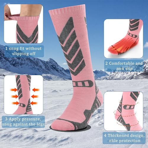 wanchel Merino Wool Knee High Ski Socks - Image 5